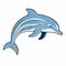 Delicate Markings: Cartoon Dolphin Svg Cutout Shape Clip Art