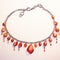 Delicate Orange Bead And Silver Charm Bracelet Inspired By Stasia Burrington