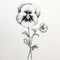 Delicate Pansy: A Black And White Drawing With Classical Proportions