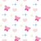 Delicate pattern with butterflies and hearts.Vector, esp10.