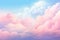 Delicate Pink clouds. Generate Ai