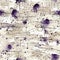 Delicate purple and black wallpaper with music notes and inkblots (tiled)