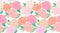 Delicate seamless vector design pattern arranged from pastel, pink and orange peony. Beautiful spring wedding print. Botanical