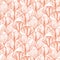 Delicate seamless vector flower pattern with ginkgo leaves.