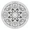 Delicate Shading: Black And White Mandala Design Coloring Page