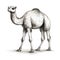 Delicate Shading: Vector Hand Drawn Camel Illustration
