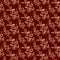 Delicate silhouette of graceful roses on a red burgundy background, seamless pattern. Romantic pattern for packaging