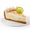 Delicate Spaghetti Key Lime Pie Slice With Coconut Filling