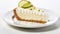 Delicate Spaghetti Key Lime Pie Slice: A Real Photo With Gritty Elegance