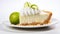 Delicate Spaghetti Key Lime Pie Slice In Tabletop Photography