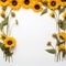 Delicate Sunflower Frame Gentle Elegance