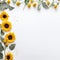 Delicate Sunflower Frame Gentle Elegance