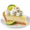 Delicate Taco Key Lime Pie Slice With Cream Cheese Filling