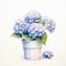 Delicate Watercolor Hydrangeas: Photorealistic Compositions And Lighthearted Children Book Drawings