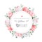 Delicate wedding floral vector design frame