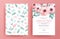 Delicate wedding invitation templates.