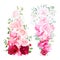 Delicate wedding ombre bouquets of rose, peony, camellia, hydran
