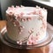Delicately crafted cake with cherry blossom design
