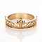 Delicately Detailed Gold Ring With Crown Design