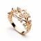 Delicately Detailed Regal Ring In Rosa Gold