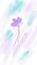 Delicately painted colorful illustration . Overflowing Flower on watercolor background.