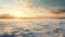 Delicately Rendered Sunrise And Sunset Scenes In A Snowy Field