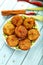 Delicious aloo tikki from Indian cuisine,