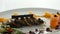 Delicious appetizers and Luxury restaurant food. Selective focus, Loop, 360.