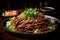 Delicious and appetizing bulgogi. authentic south korean marinated grilled beef dish