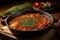 Delicious and appetizing south korean kimchi jjigae. traditional spicy kimchi stew