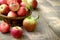 Delicious apple - juicy red apples closeup