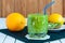 Delicious array of fresh fruit juices served in