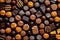 Delicious Assortment of Chocolate Pralines A Top View Treat. Generative AI