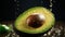 Delicious Avocado: A Mouthwatering Close-Up AI Generated