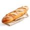 delicious baguette France, white background