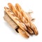 delicious baguette France, white background