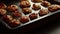 Delicious Baked Potatoes with Toppings - Appetizer Party CloseUp