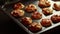 Delicious Baked Potatoes with Toppings - Appetizer Party CloseUp