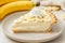 Delicious banana cream pie with whipped cream