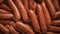 Delicious Bangers Meat Product Horizontal Background.