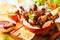 Delicious barbecue chicken wings