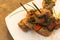 Delicious barbecue skewers of sirloin and