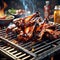 Delicious BBQ chicken wings are a popular appetizer grilling or baking chicken wings until they are crispy