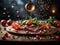 Delicious beef carpaccio, elegant dish, perfect for a special occasion or light meal. Cinematic ads