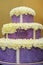 Delicious big violet wedding cake
