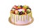 Delicious birthday cake or holiday. On a white background.