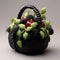 Delicious Blackberry And Apple Basket: Ceramic Silicone With Elaborate Beadwork