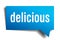 Delicious blue 3d speech bubble