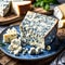 Delicious blue cheese - ai generated image