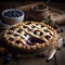 Delicious Blueberry pie, culinary photo